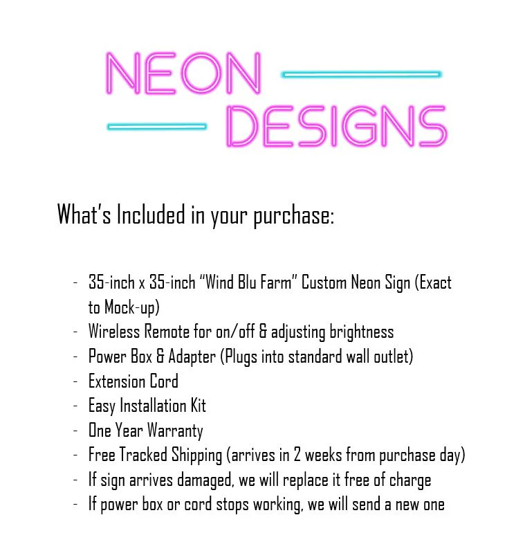 Wind Blu Farm - Premium Neon Artwork - Image 3