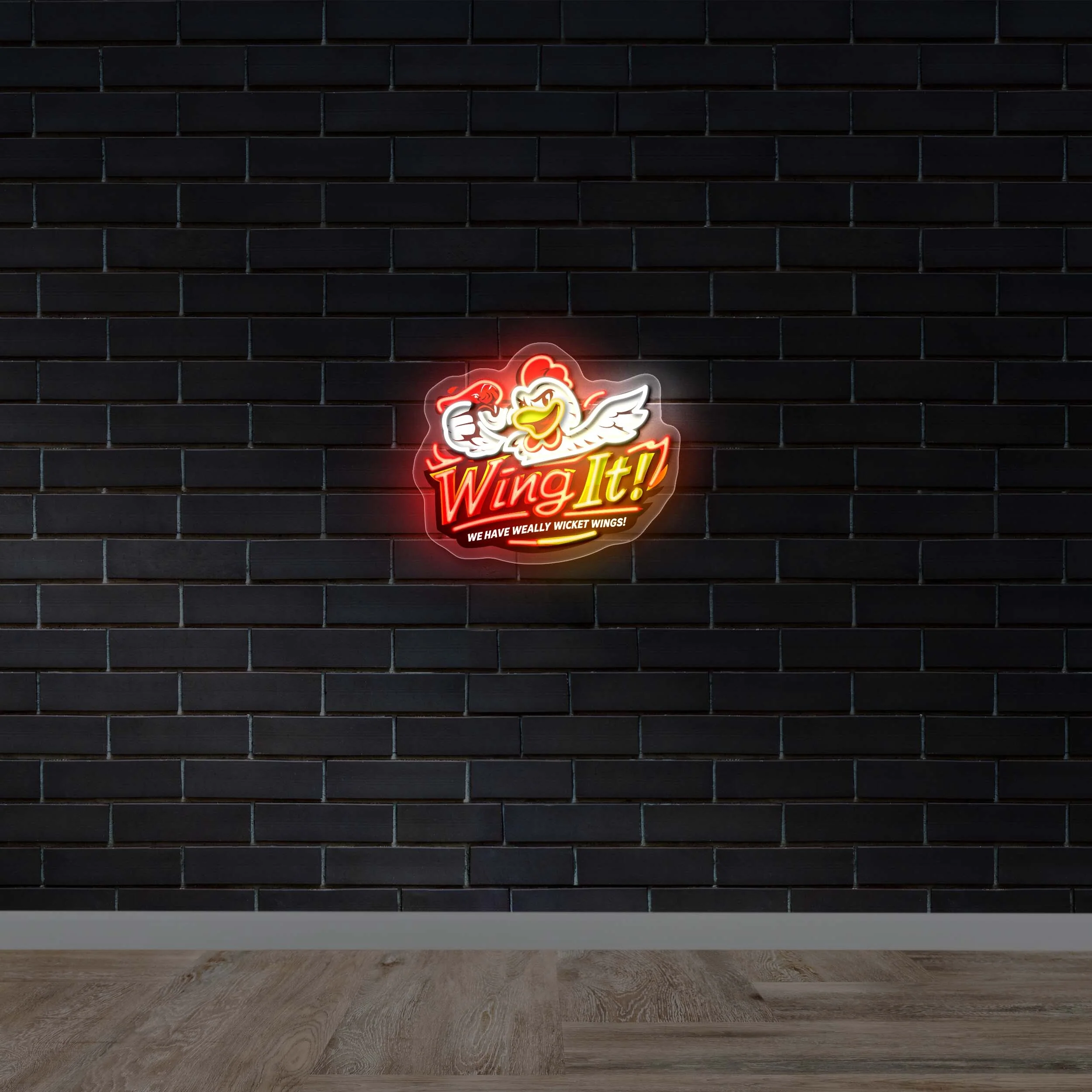 Wing It - Premium Neon Artwork