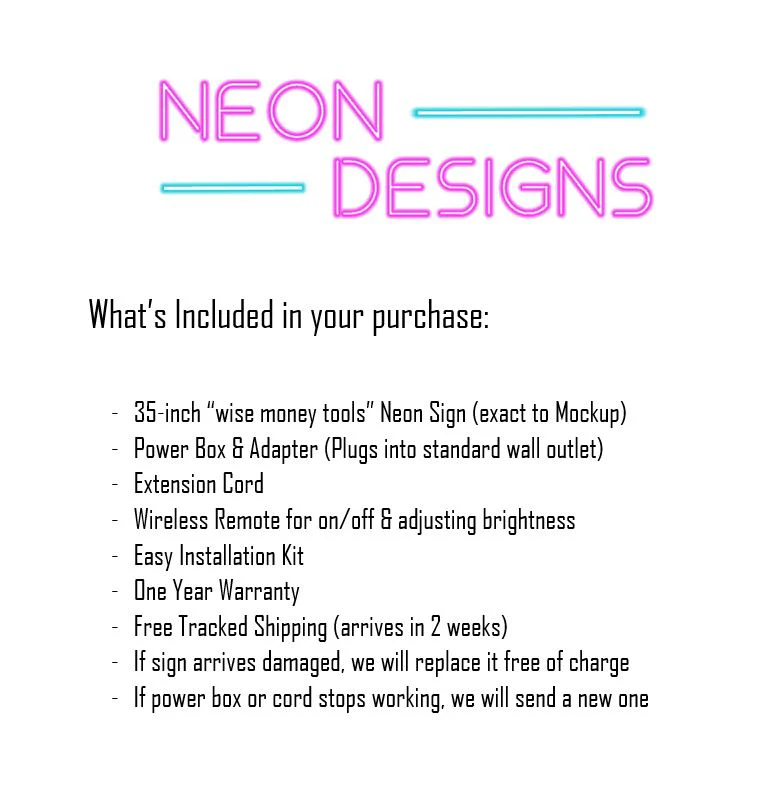 wise money tools - Premium Neon Artwork - Image 2