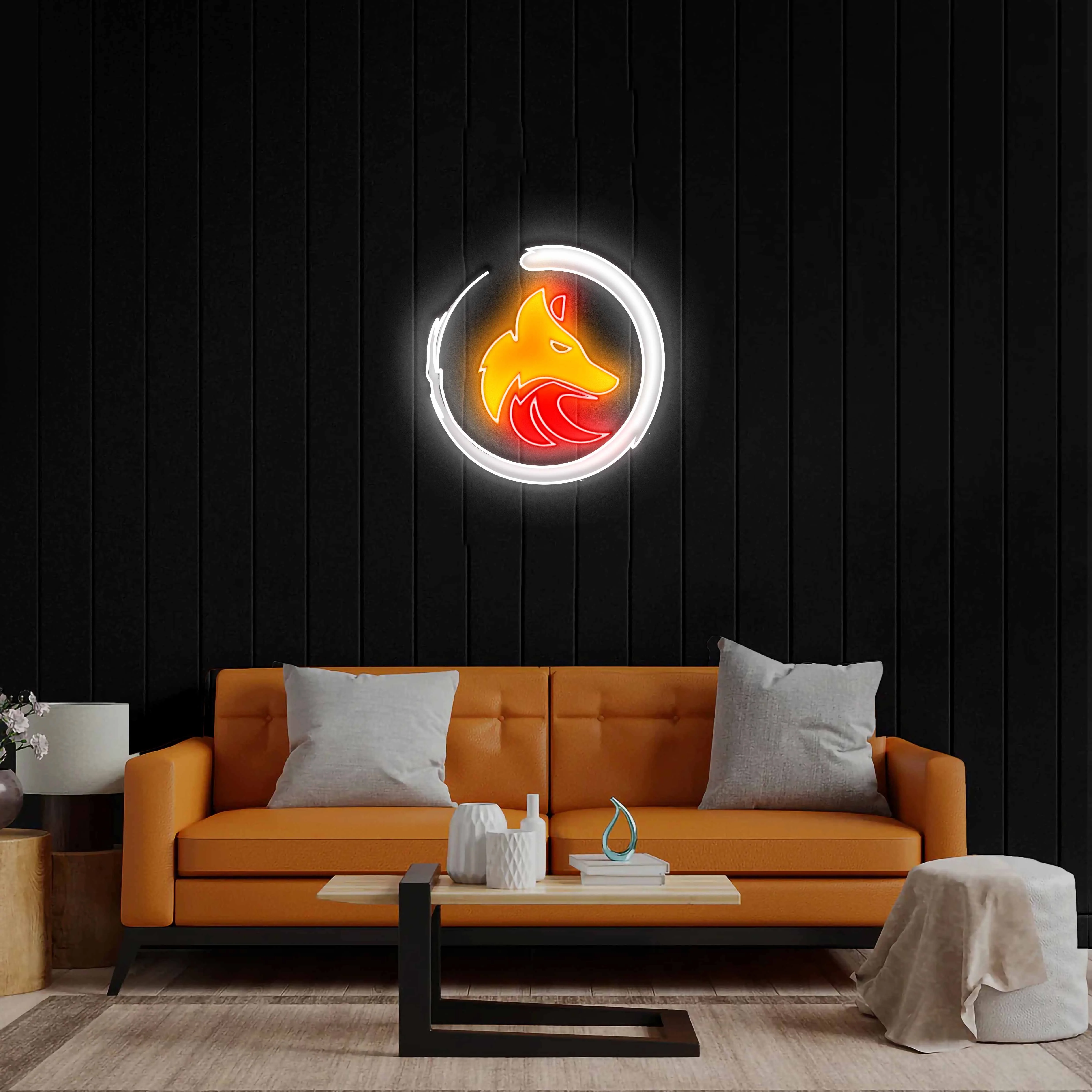 Wolf Logo - Premium Neon Artwork