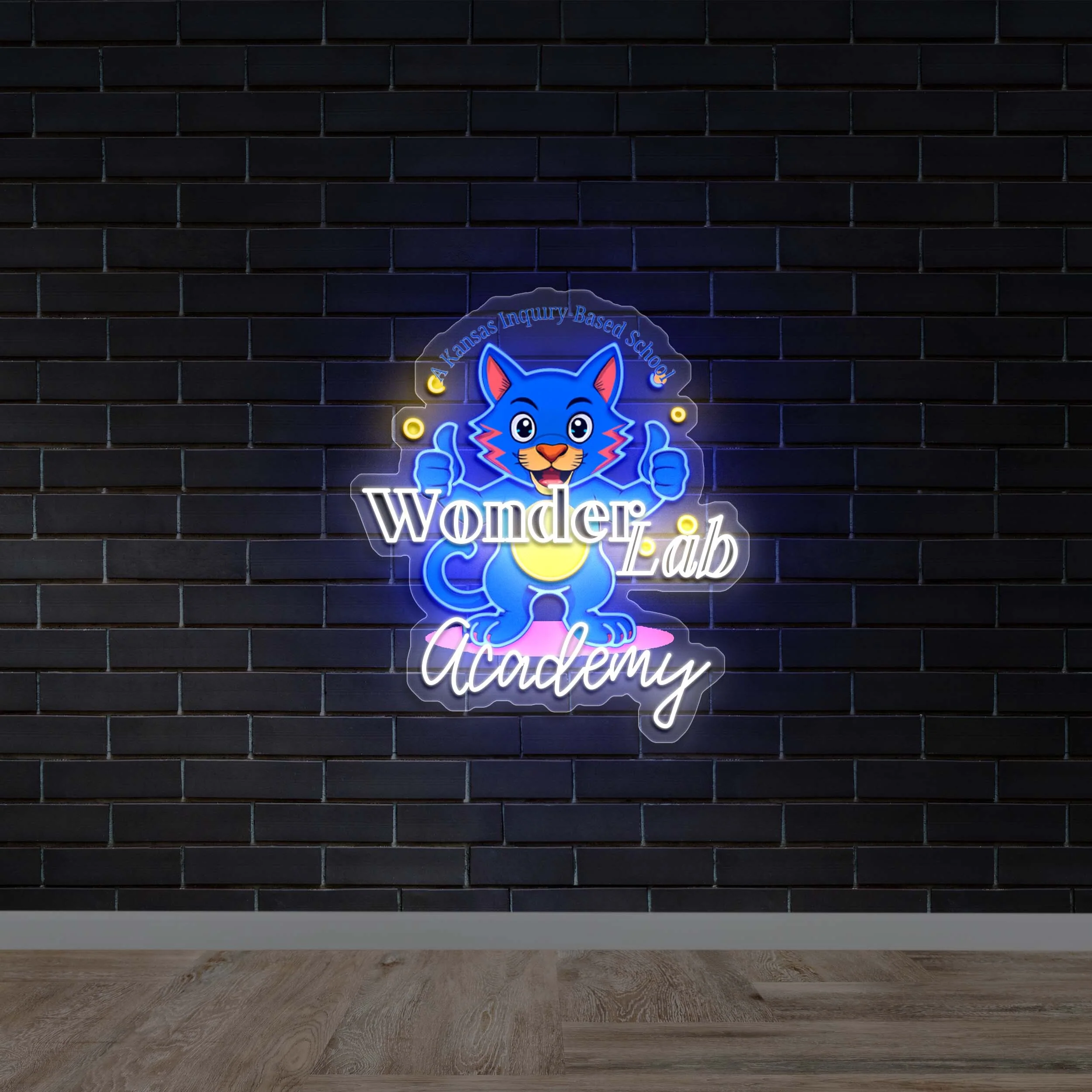 WonderLab Academy - Premium Neon Artwork