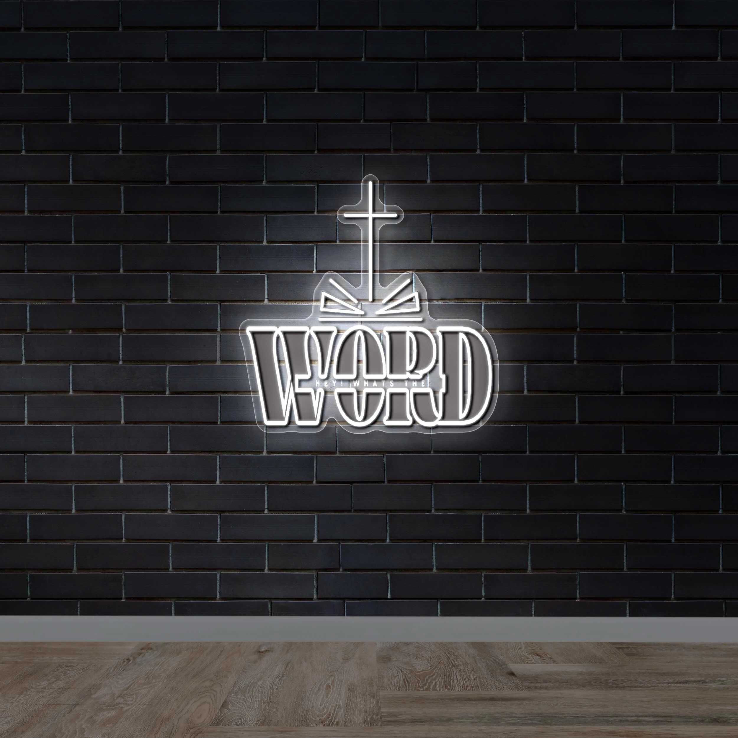 WORD (30x30 Version) - Premium Neon Artwork