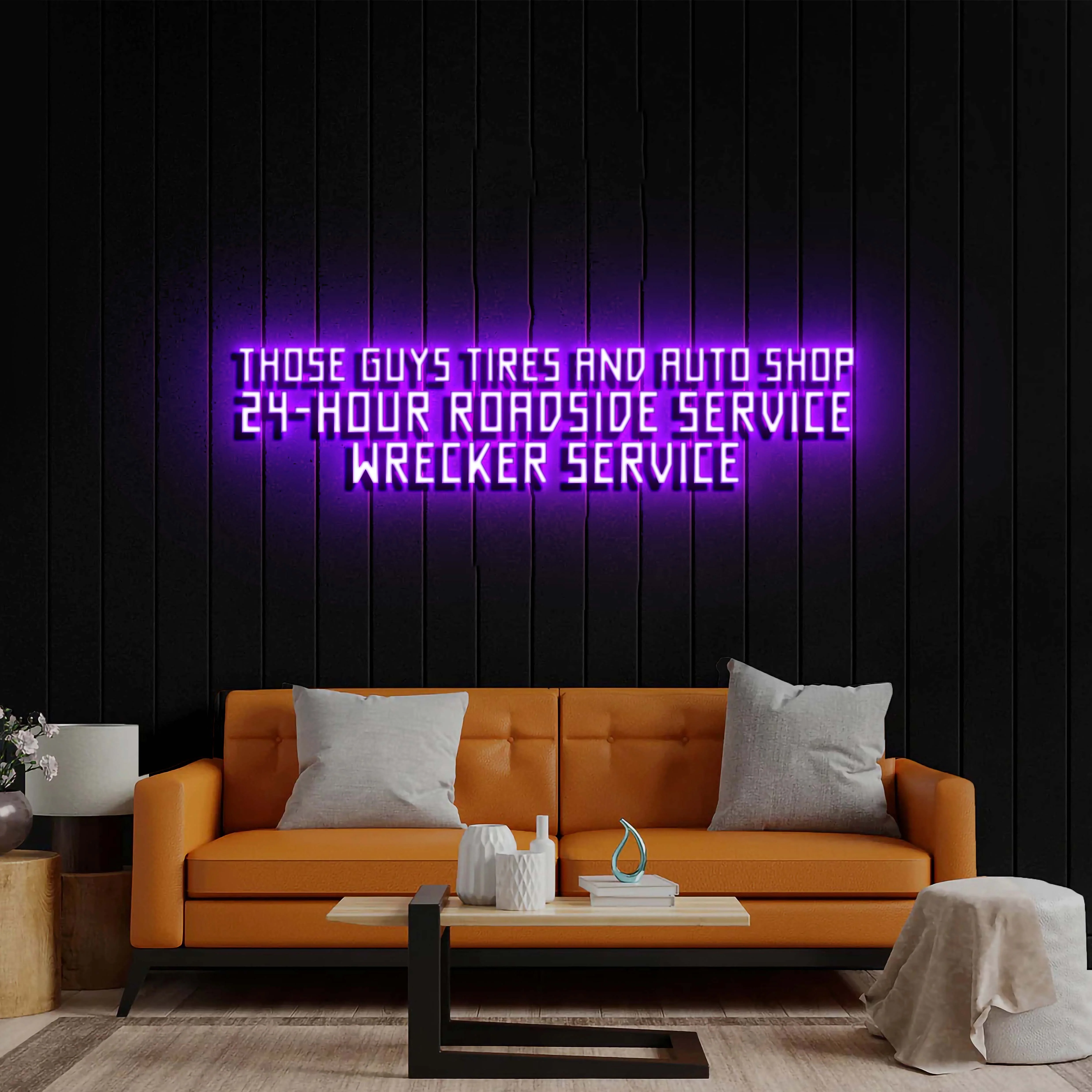 Wrecker Service - Premium Neon Artwork