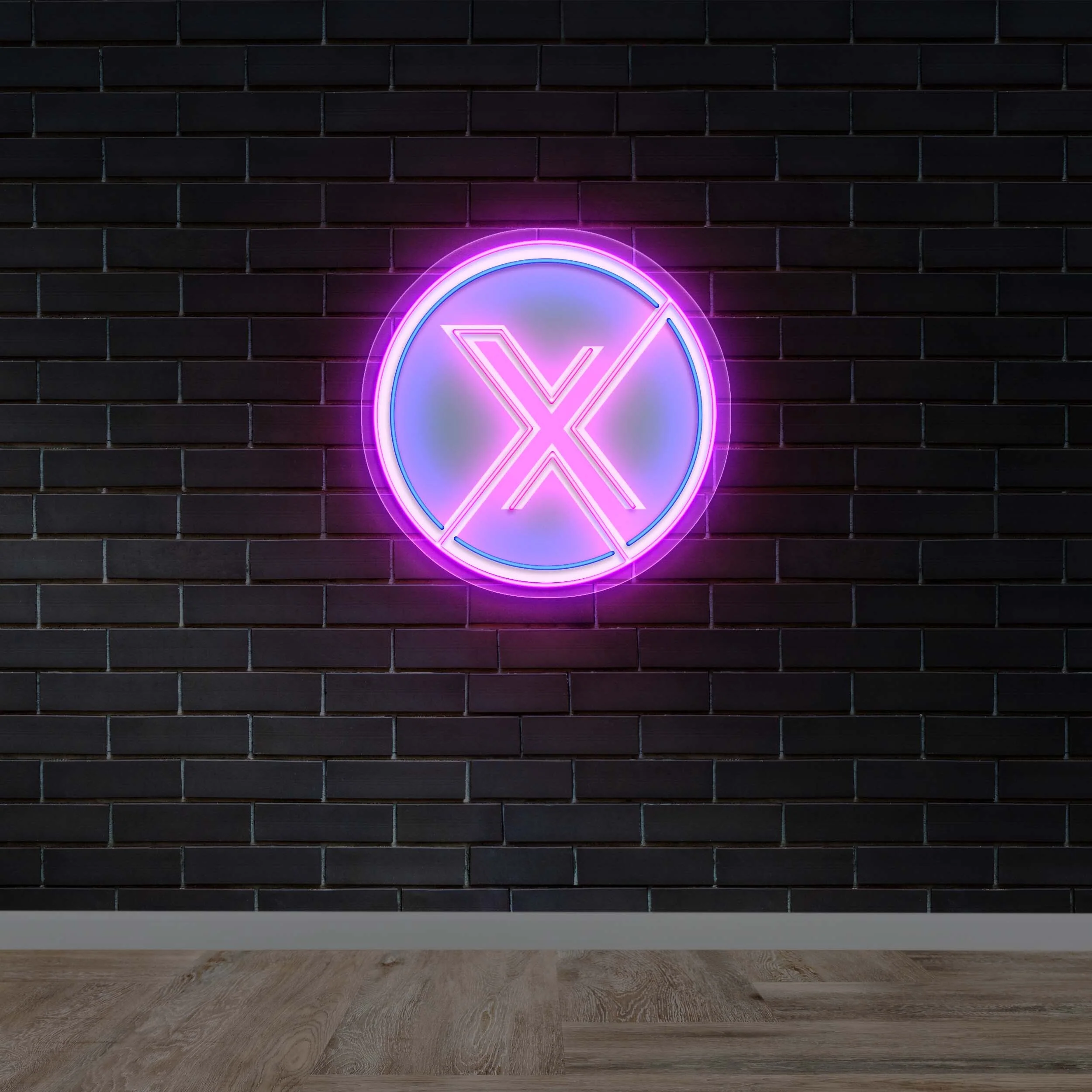X - Premium Neon Artwork