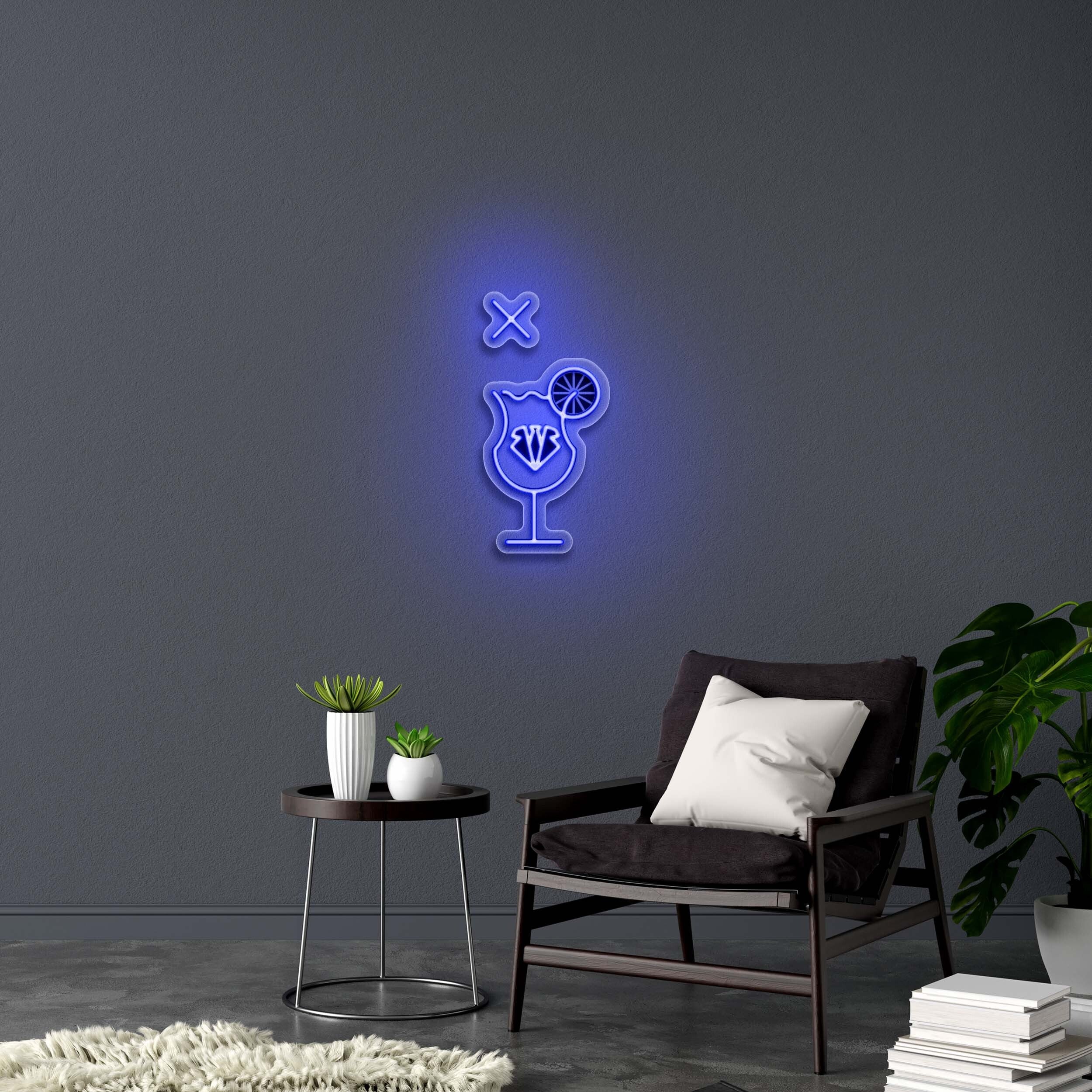 XO Cocktails - Premium Neon Artwork