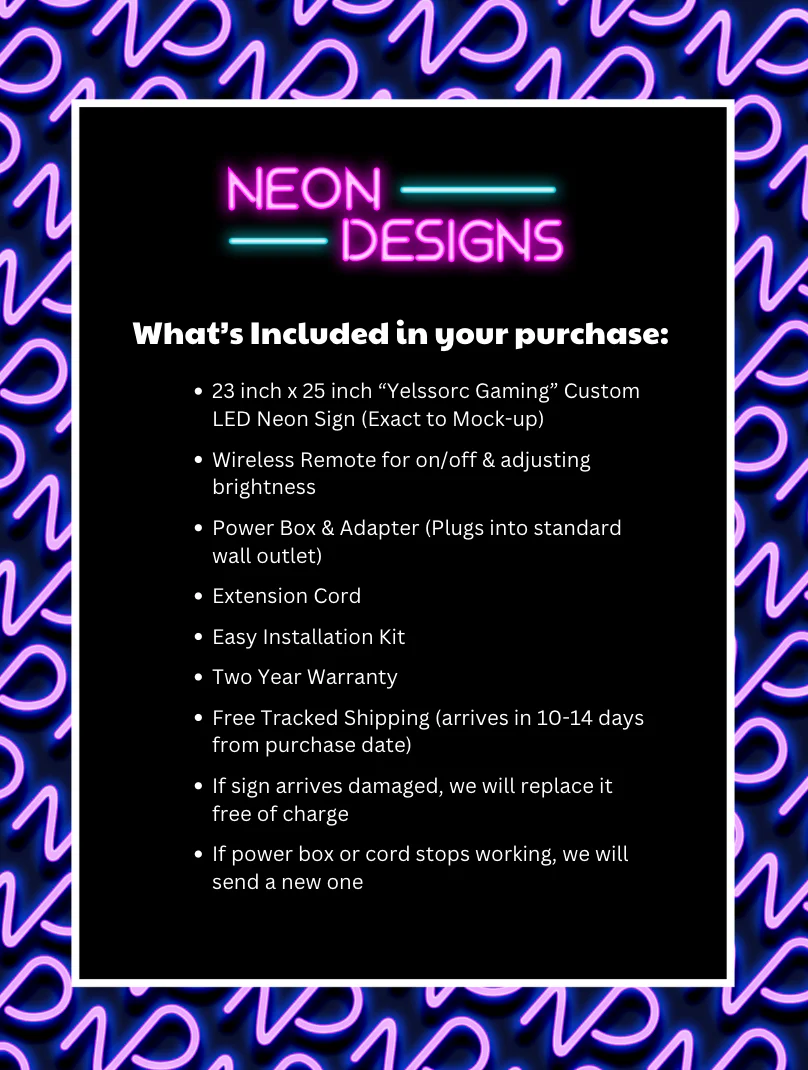 Yelssorc Gaming - Premium Neon Artwork - Image 2
