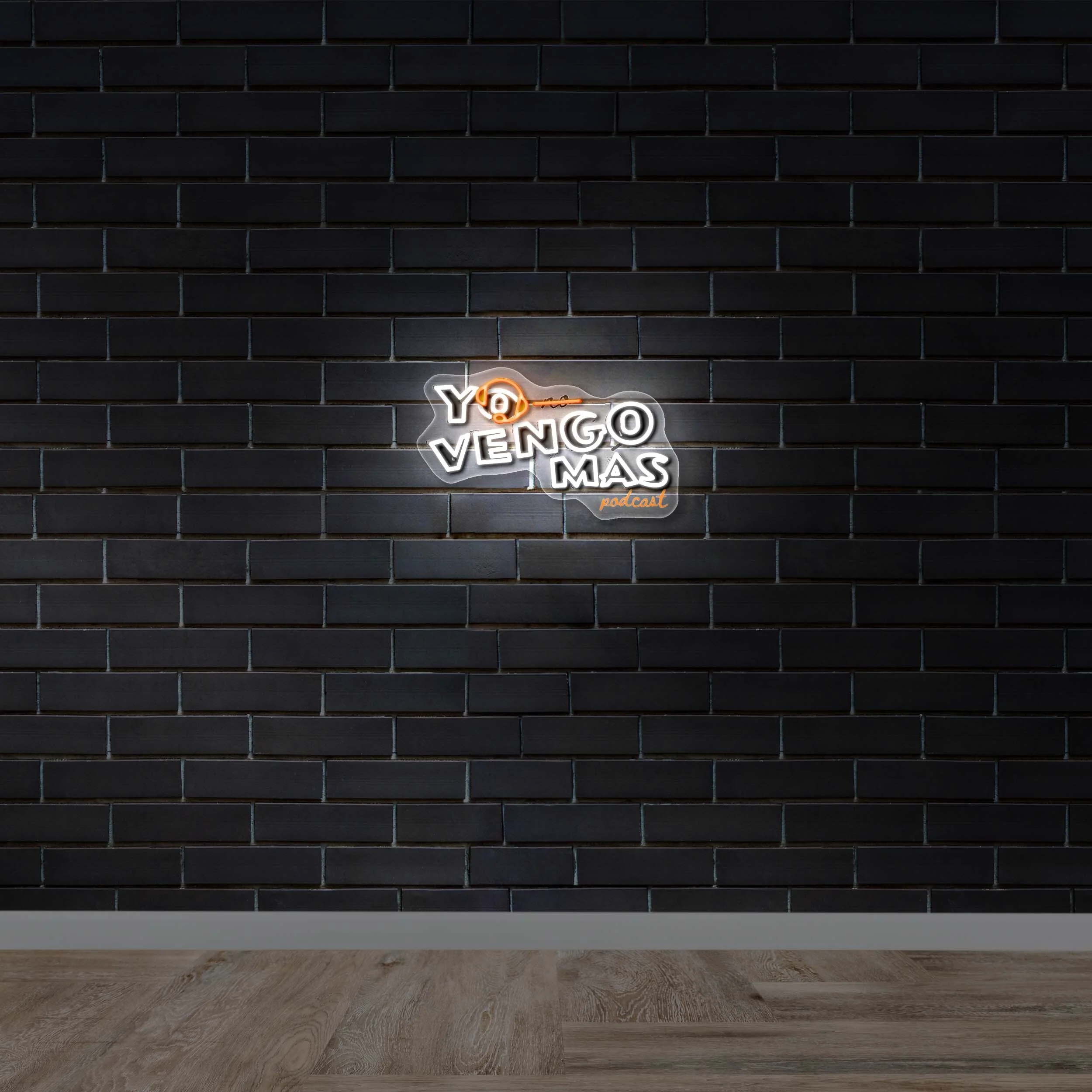 Yo Vengo Mas Podcast - Premium Neon Artwork