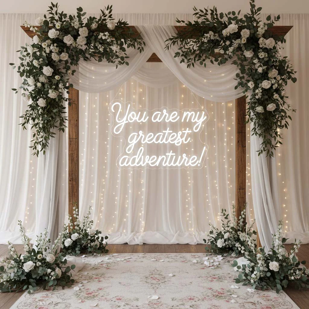 You Are My Greatest Adventure Wedding Neon Sign - Image 2