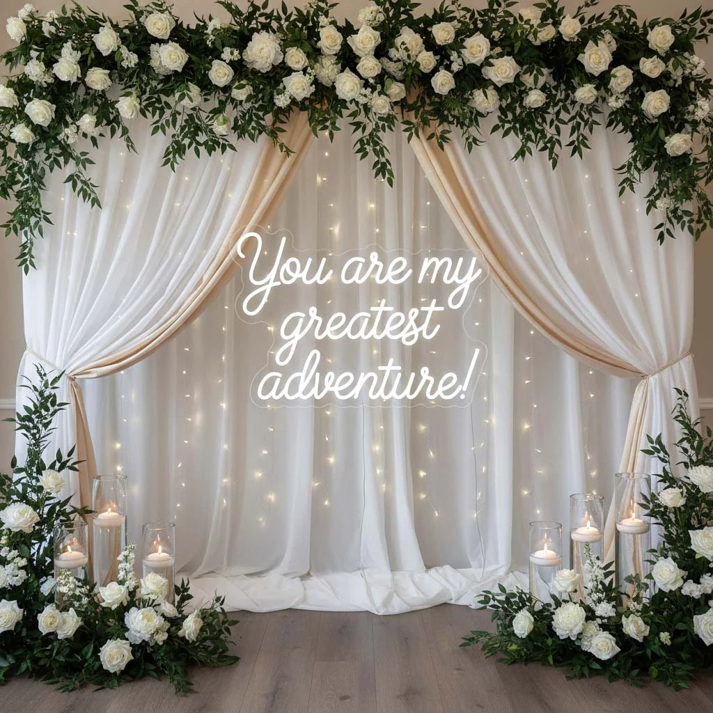 You Are My Greatest Adventure Wedding Neon Sign - Image 3