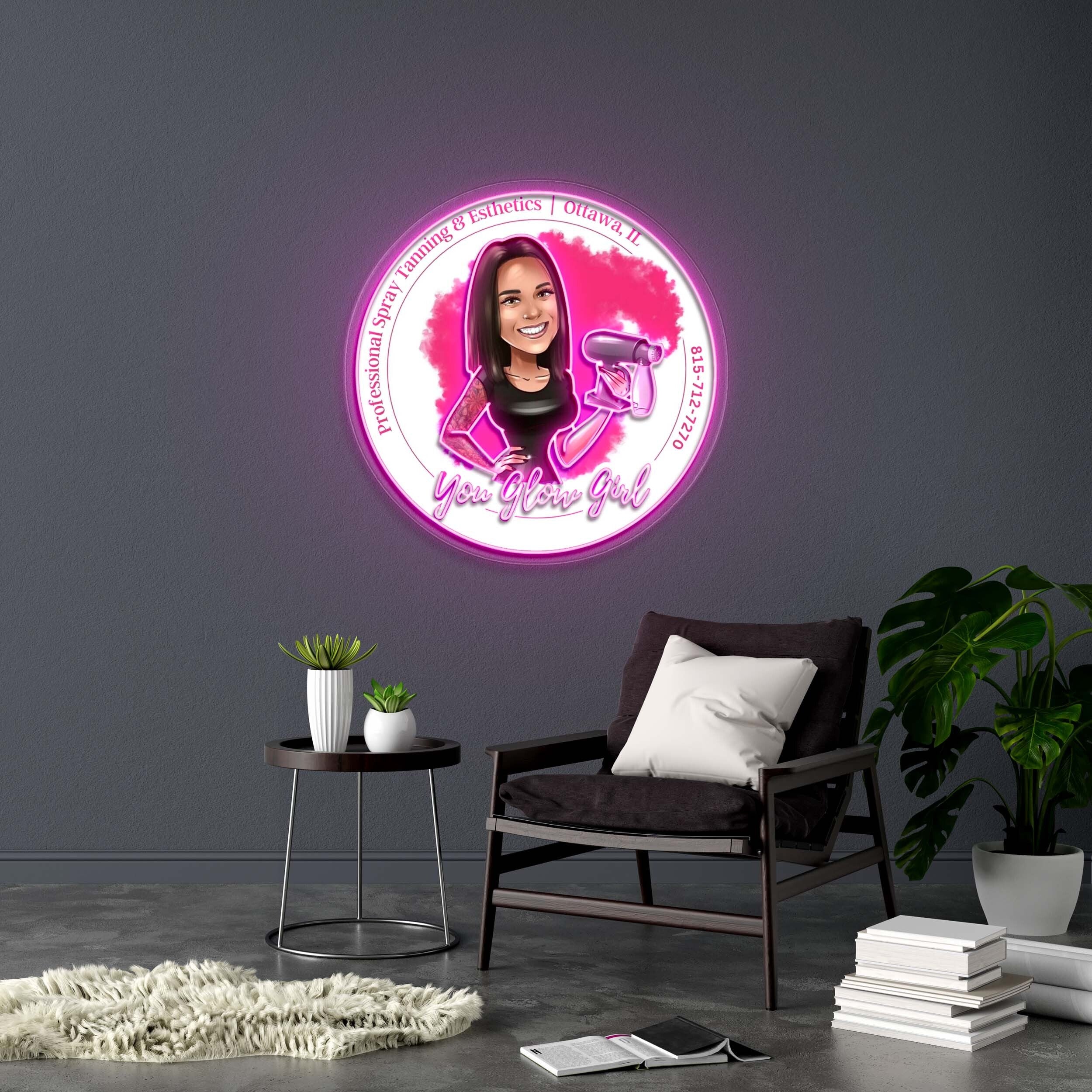 You Glow Girl - Premium Neon Artwork