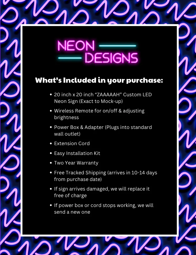 ZAAAAAH - Premium Neon Artwork - Image 2
